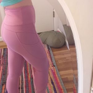 Hi rise dusty pink legging w/ pockets